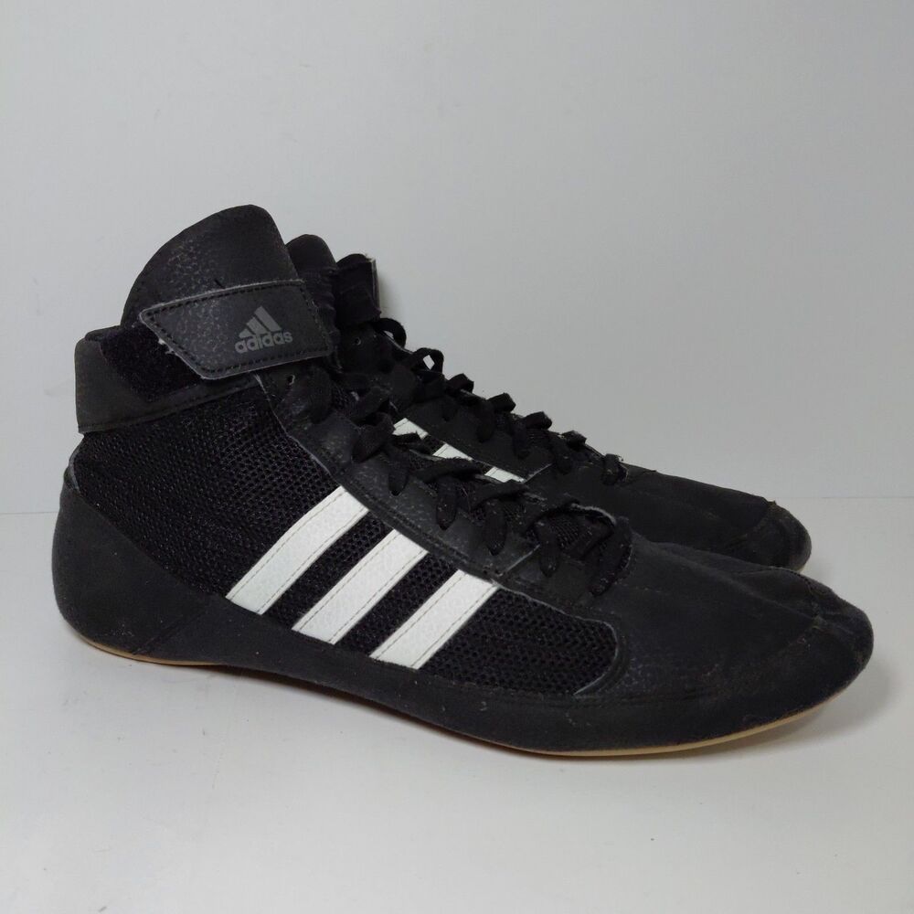 Adidas HVC 2 Wrestling Shoes Men's 11.5 Black White AQ3325 Boxing MMA